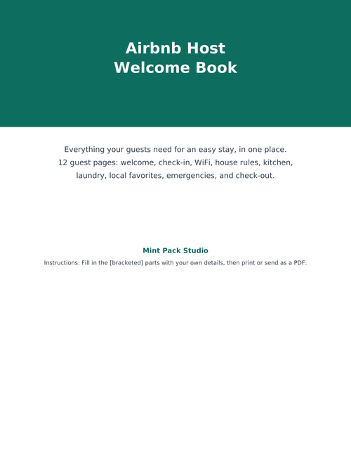 Airbnb Host Bundle - Complete Host Package